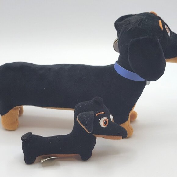 2 TY Dachshunds BUDDY Secret Life of Pets Dog Puppy Plush Softie Toy Animal  Co - Picture 3 of 12